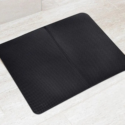 Cat Litter Mat EVA Double-Layer Cat Mat Litter Trapper Mats with Waterproof Bottom Layer Non-Slip Pet Litter Cat Bed Mat