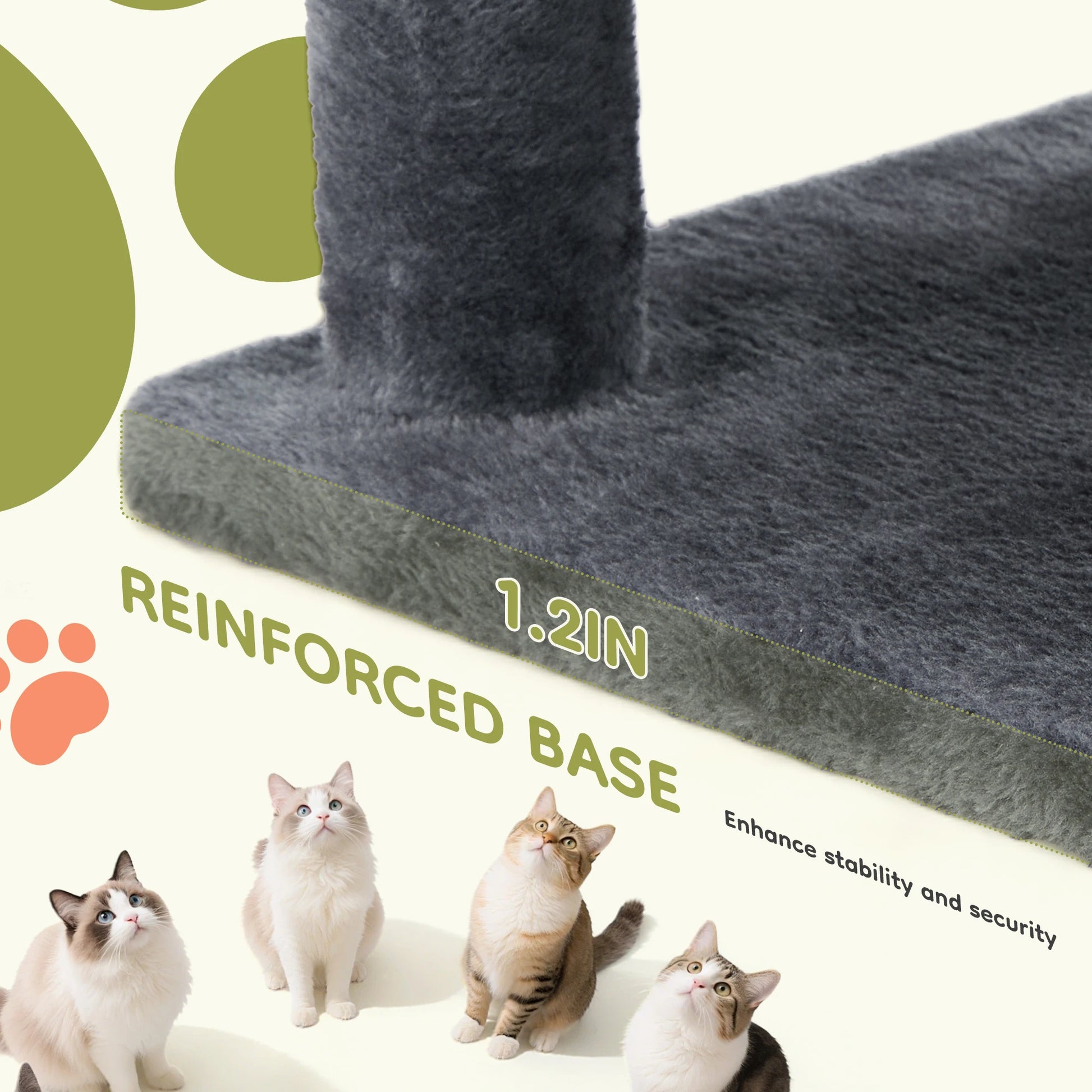 Cat Tree Tower 66 Inch Large Multi Level Cat Climbing Tower with Condo Natural Sisal Scratching Posts Pet House for Indoor